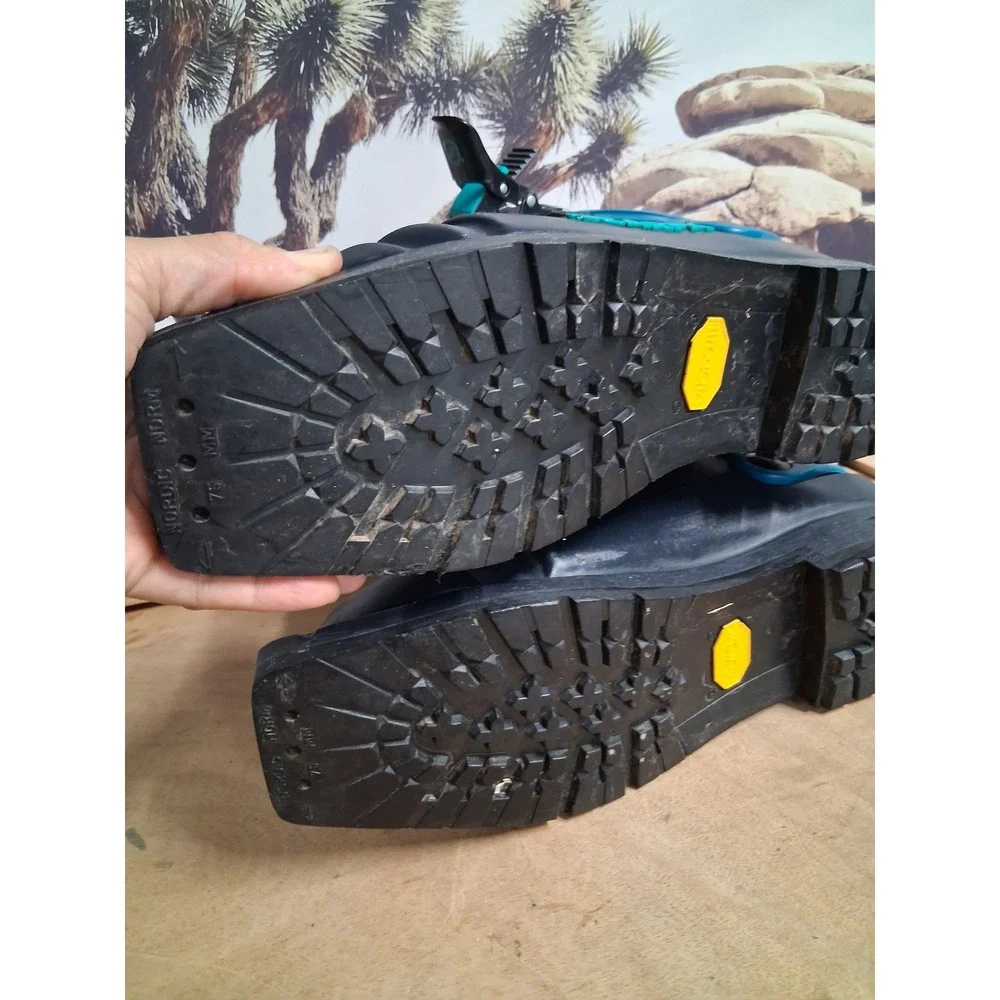 Scarpa T2 Telemark Ski Boots Mens Blue Black Backcountry Touring Size 8 8.5